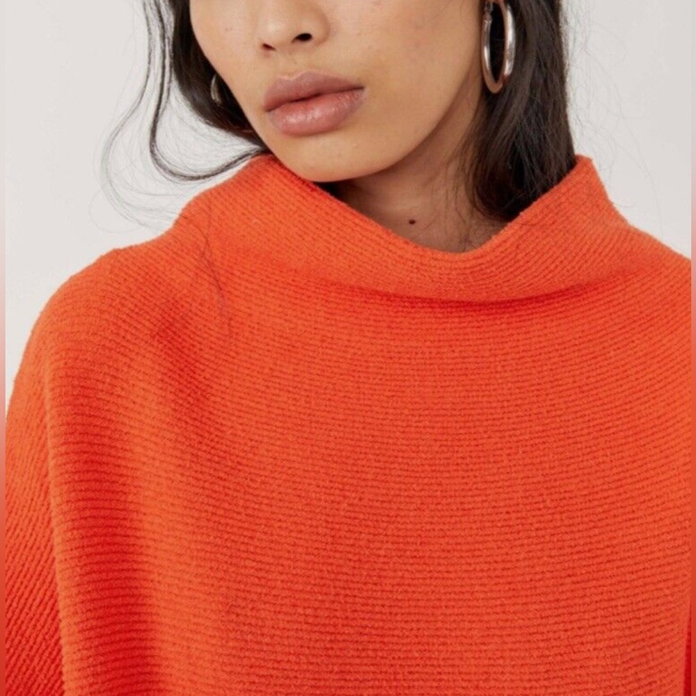 Free People Audacious Long Sleeve Ottoman Slouchy Ribbed Tunic Sweater Sz XS - Picture 2 of 6